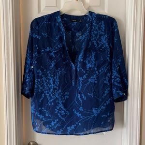 ✳️3/$15 NWOT Apt.9 Sheer Floral Blouse/Cami Set